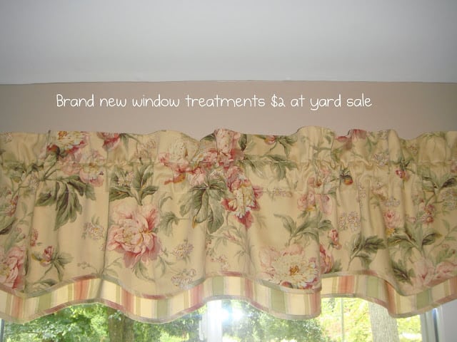 Scrapbook Room Curtains by Marty's Musings yard sale curtains for craft room