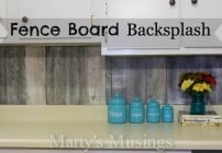 Fence Board Backsplash from Marty's Musings