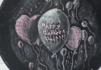 Mother's Day Plate with Glass Chalkboard Paint from Marty's Musings