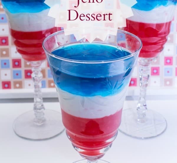 Patriotic Jello Dessert from Marty's Musings