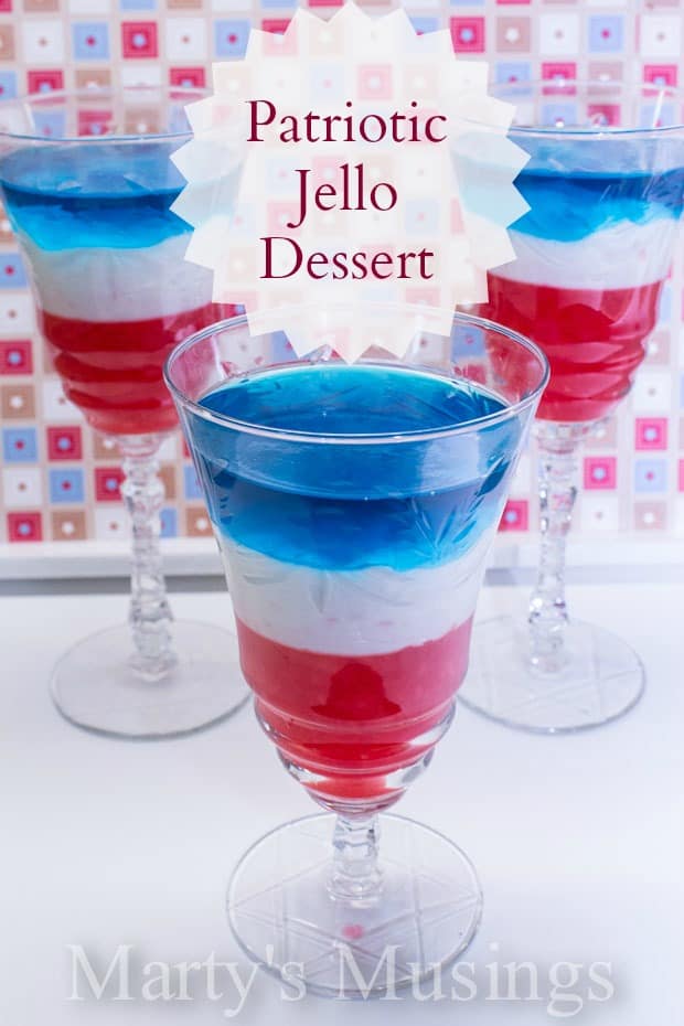 Patriotic Jello Dessert from Marty's Musings