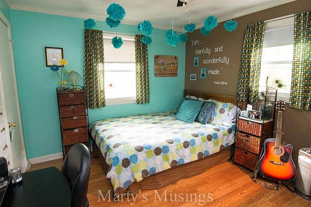 Home Tour from Marty's Musings; Teenage Girl's Room