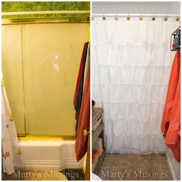 Small Bathroom Remodel Before and After from Marty's Musings