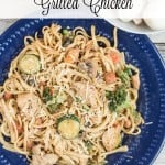 By making smart ingredient choices this Pasta Primavera recipe with Grilled Chicken and fresh (or frozen) vegetables is healthy AND delicious!