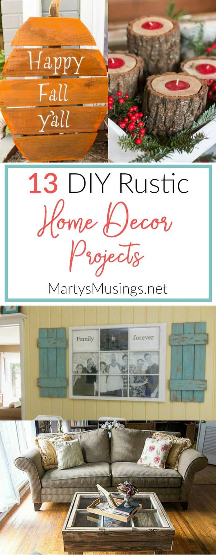 13 DIY Rustic Home Decor Projects | Marty's Musings