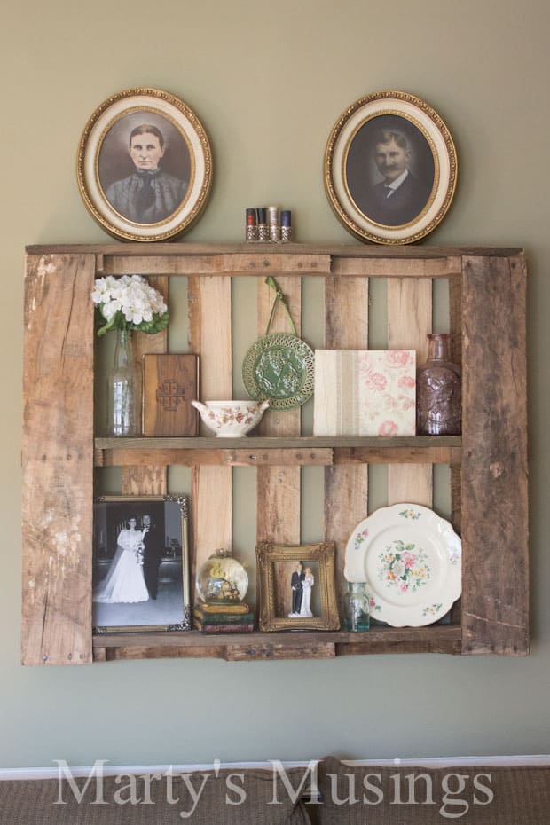How to Use Pallet Shelves from Marty's Musings