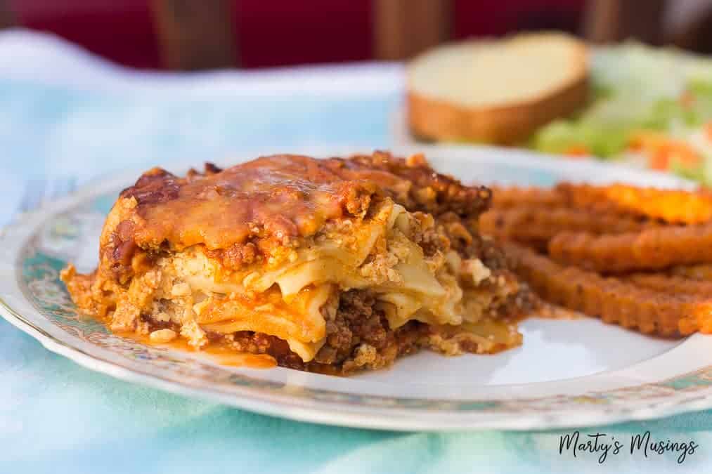 This Crock Pot Lasagna can be made ahead of time and refrigerated until ready to cook. Great meal for a Sunday lunch or family dinner.