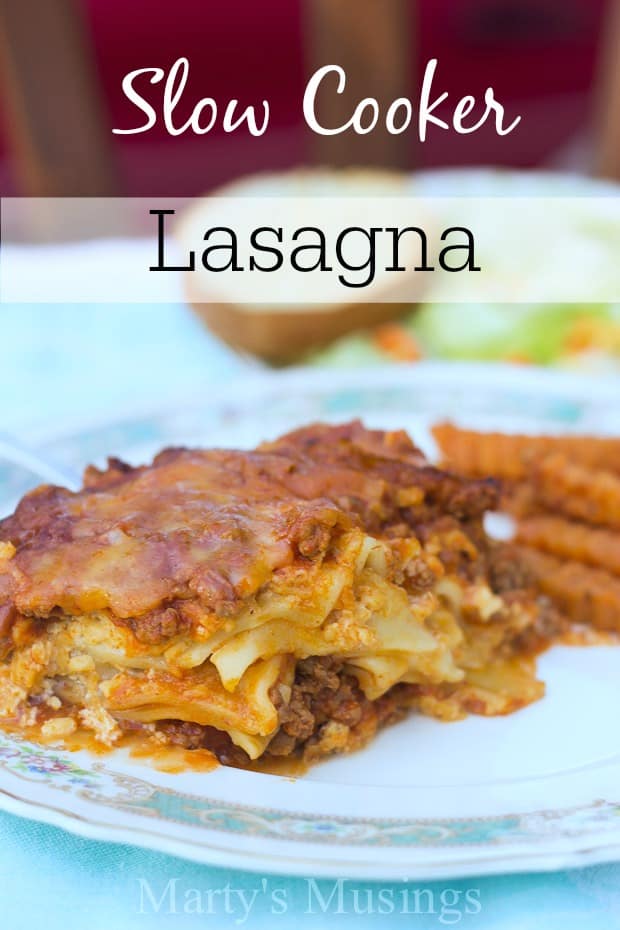 This Crock Pot Lasagna can be made ahead of time and refrigerated until ready to cook. Great meal for a Sunday lunch or family dinner.