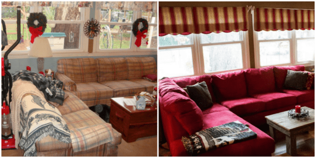 Den Makeover Before and After from Marty's Musings