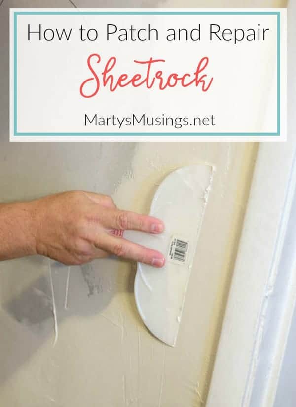 Step by step instructions on how to patch and repair sheetrocking, a must read for fixing holes, gaps and other imperfections in your walls! #sheetrockrepair #drywallrepair #diysheetrock #howtofixholesinwalls #homerepairtips #martysmusings