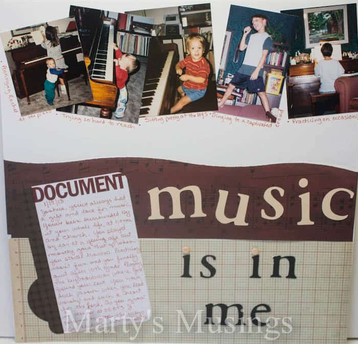 Music is in Me: Scrapbooking Layout