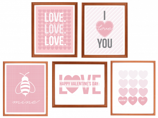 Printable cards for Valentine's Day