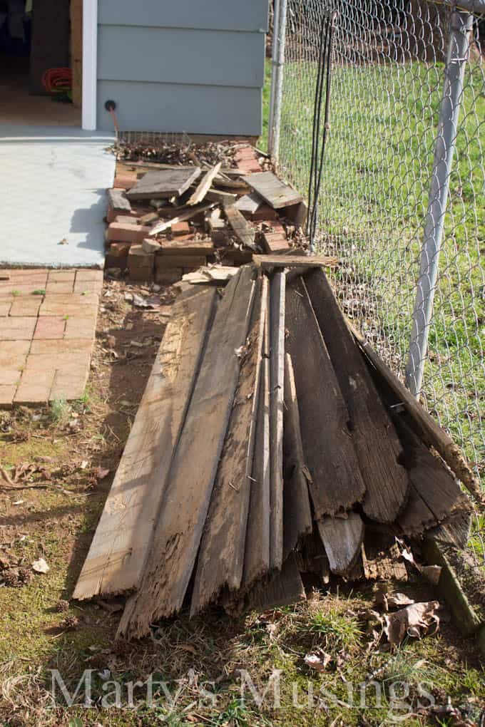 A building with a wooden fence