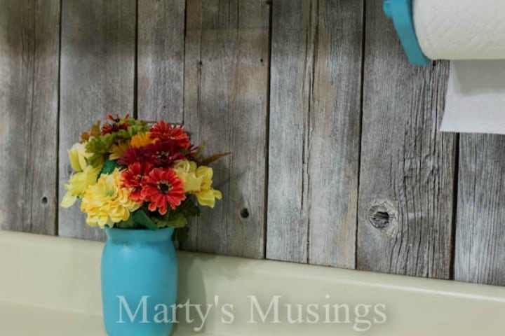 Fence Board Backsplash from Marty's Musings