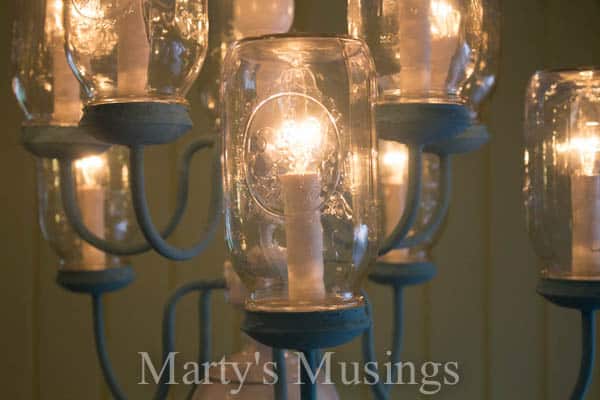 Mason Jar Chandelier from Marty's Musings-2