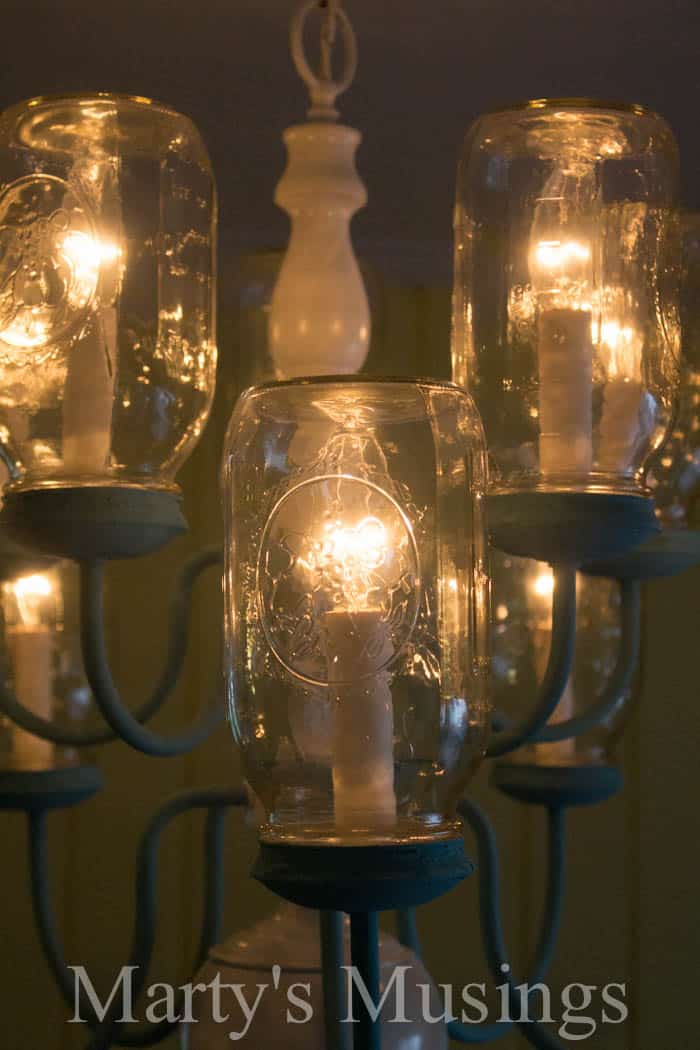 Mason Jar Chandelier from Marty's Musings-4