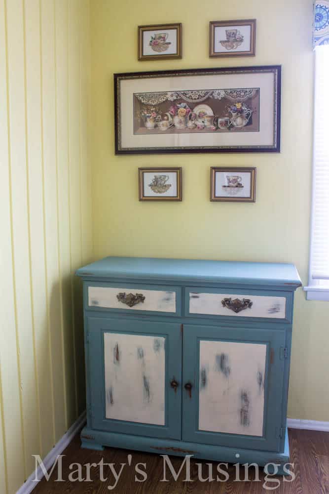 Chalk Painted Kitchen Buffet from Marty's Musings