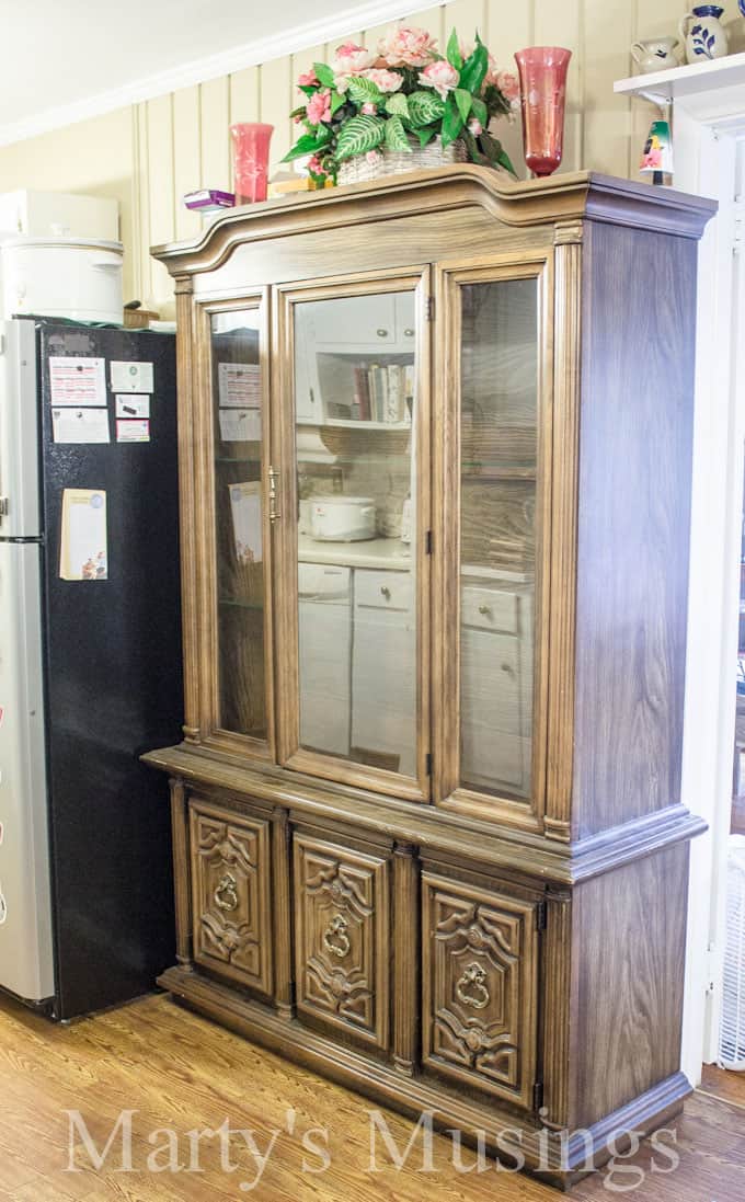 China Hutch Makeover from Marty's Musings
