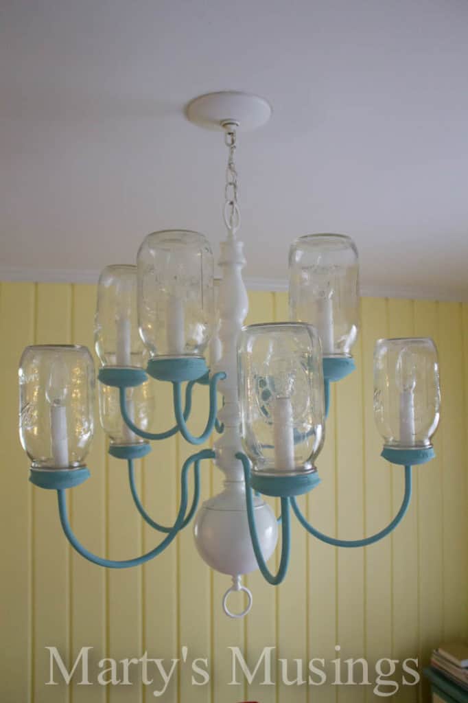 Mason Jar Chandelier from Marty's Musings