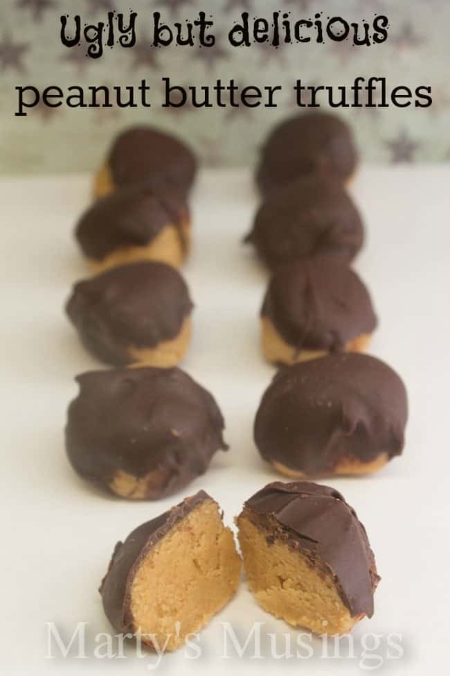 Ugly but Delicious Peanut Butter Truffles from Marty's Musings