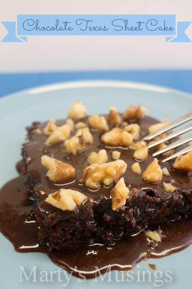 Chocolate Texas Sheet Cake by Marty's Musings