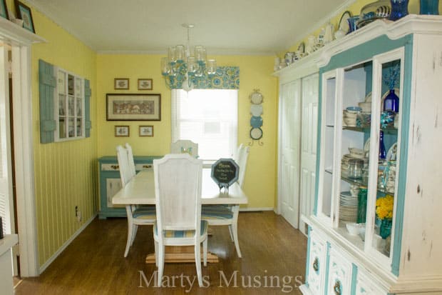 A room filled with furniture and a door