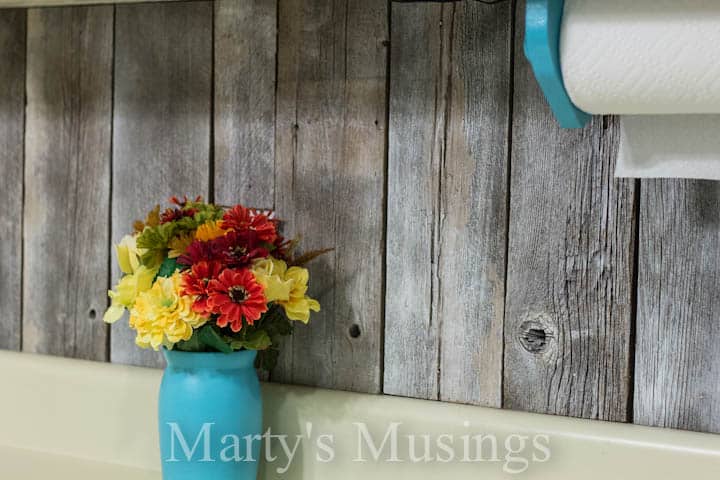 Fence Board Backsplash from Marty's Musings