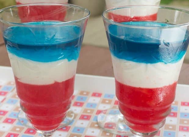 Red White and Blue Patriotic Jello Dessert