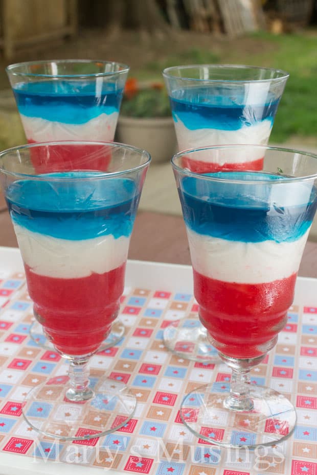 Patriotic Jello Dessert from Marty's Musings