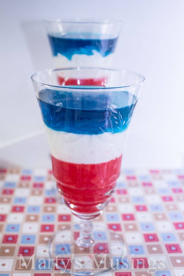 Red White And Blue Patriotic Jello Dessert