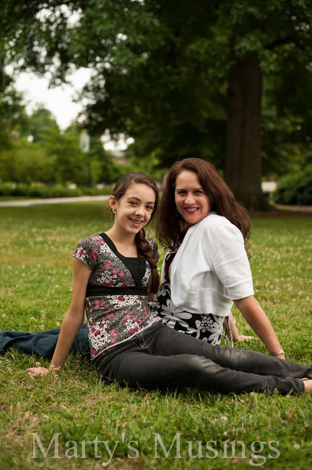 A person sitting in a park