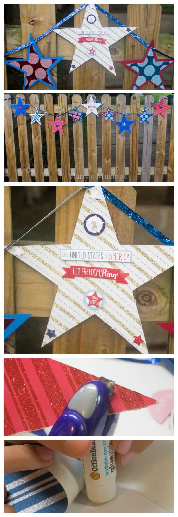 Easy Fourth of July Banner Tutorial - Marty's Musings