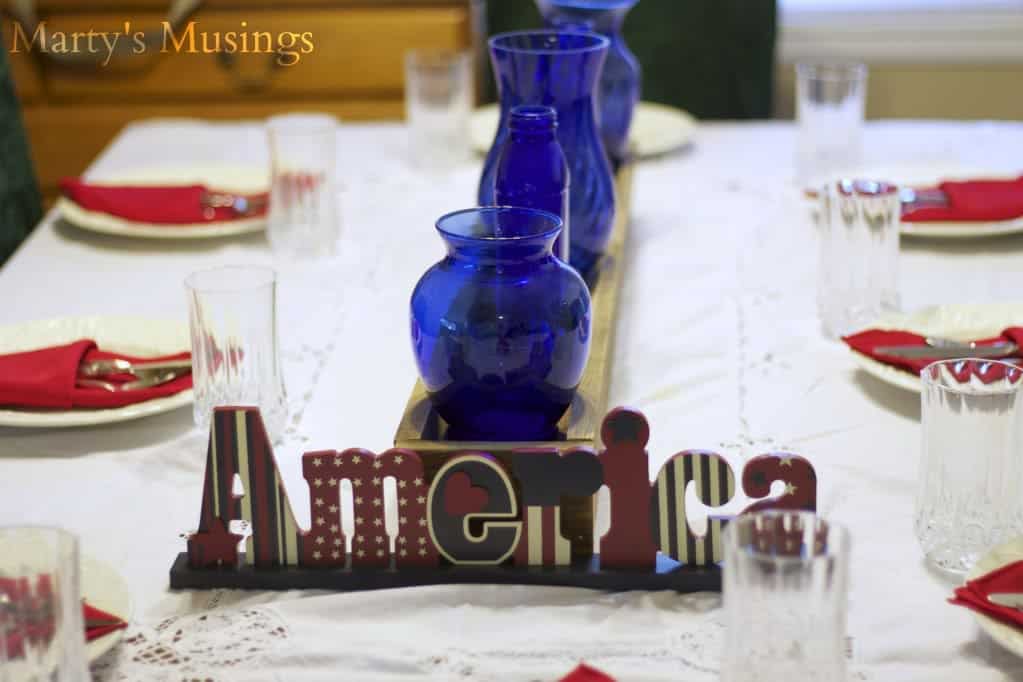 Fourth of July Tablescape from Marty's Musings