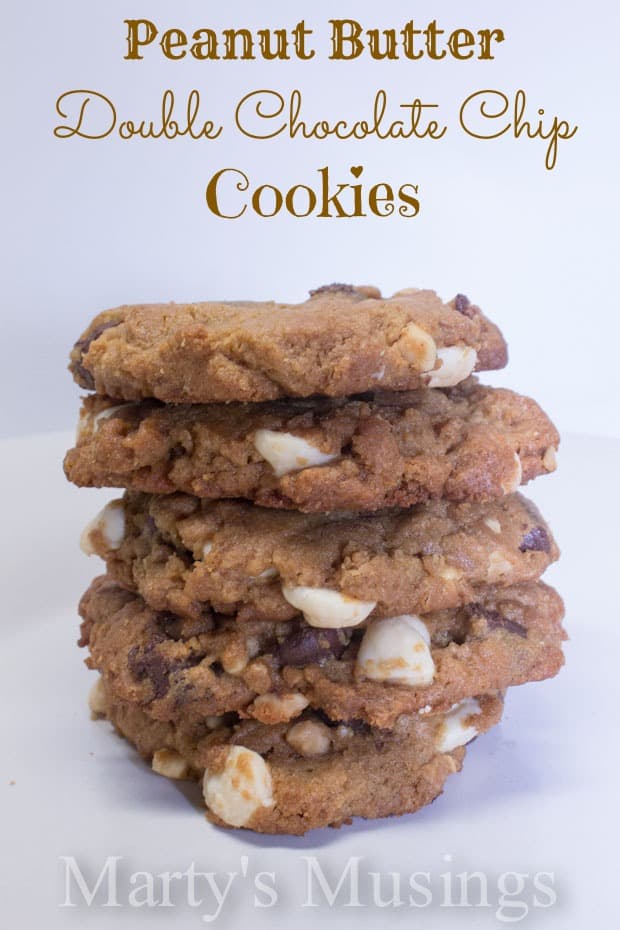 Peanut Butter Double Chocolate Chip Cookies from Marty's Musings