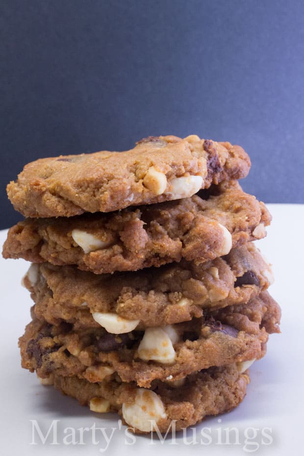 Peanut Butter Double Chocolate Chip Cookies from Marty's Musings