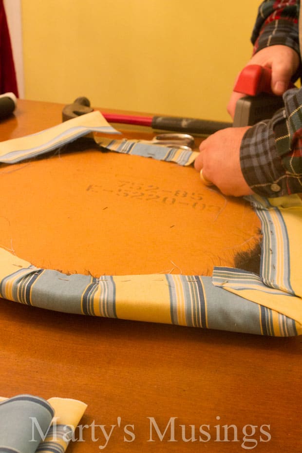 A person sitting on a table