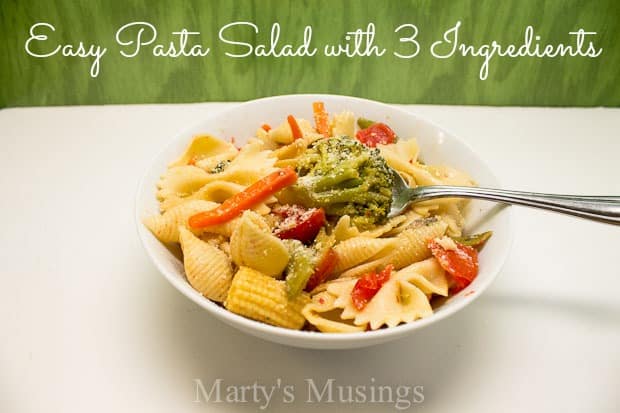 Easy Pasta Salad with 3 Ingredients from Marty's Musings