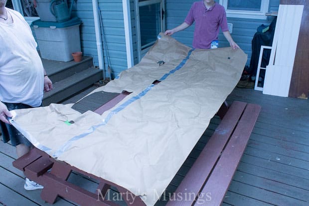 Use Kraft paper as a template for sheetrock