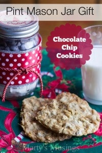 Pint Mason Jar Gift and Chocolate Chip Cookie Mix- Marty's Musings