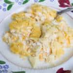 A plate of food, with Casserole and Chicken