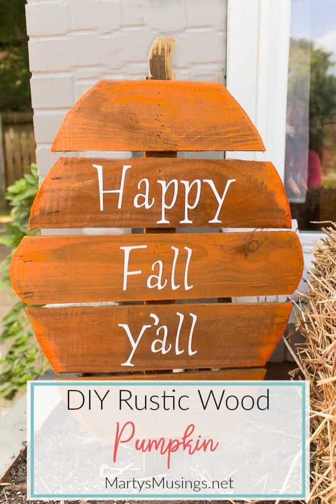 DIY rustic wood pumpkin