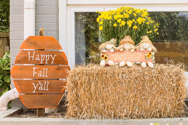 Made from leftover wood, these DIY rustic fence board pumpkins are fun, inexpensive and easy to complete with spray paint and vinyl letters. 