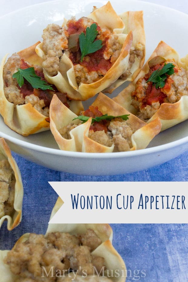 A plate of food on a table, with Cup and Wonton