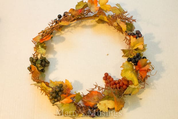 A close up of food, with Fall Wreath