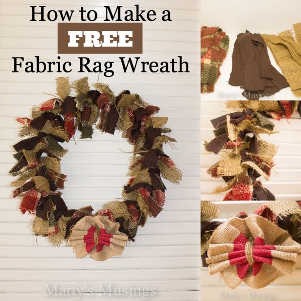 How to Make a Free Fabric Rag Wreath