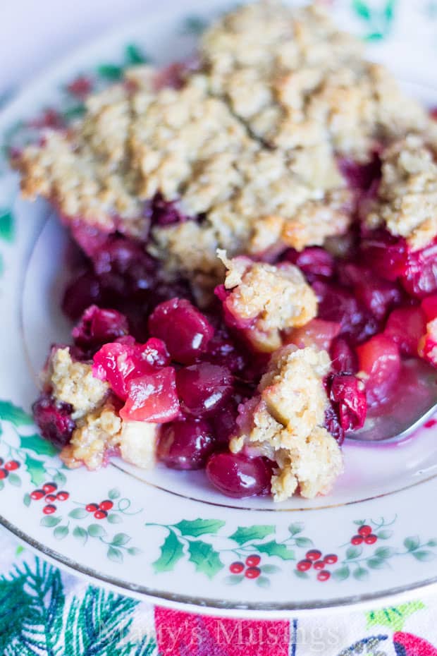 Filled with cranberries and apples this easy family favorite Cranberry Apple Casserole is perfect for holidays, family gatherings and even breakfast!