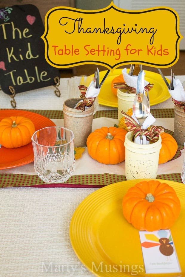 Thanksgiving Table Setting for Kids