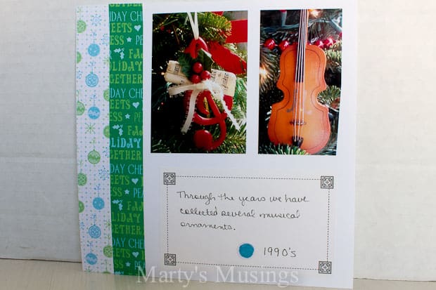 Christmas Ornaments Mini Album from Marty's Musings