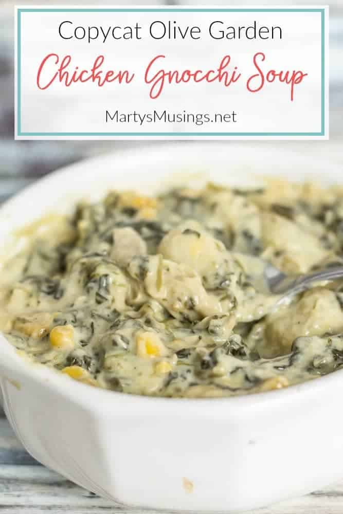 copycat Olive Garden slow cooker chicken gnocchi soup recipe