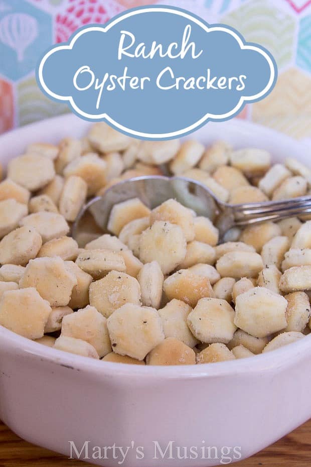 A bowl of food, with Oyster cracker